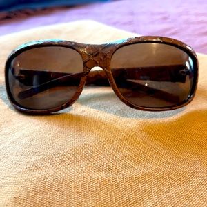 GUCCI AUTHENTIC Python skin brown sunglasses $200